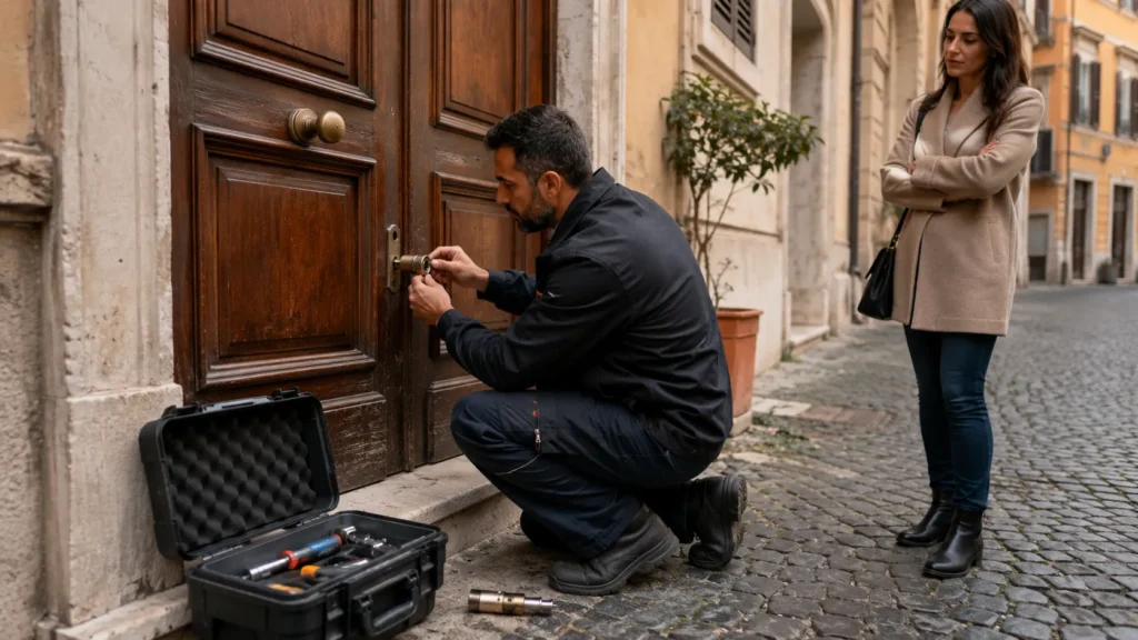 Sostituzione Cilindro Europeo Roma su porta blindata
